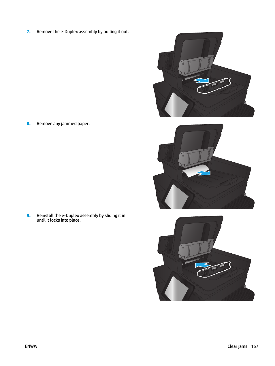 HP LaserJet Enterprise flow M830 Multifunction Printer series User Manual | Page 167 / 200