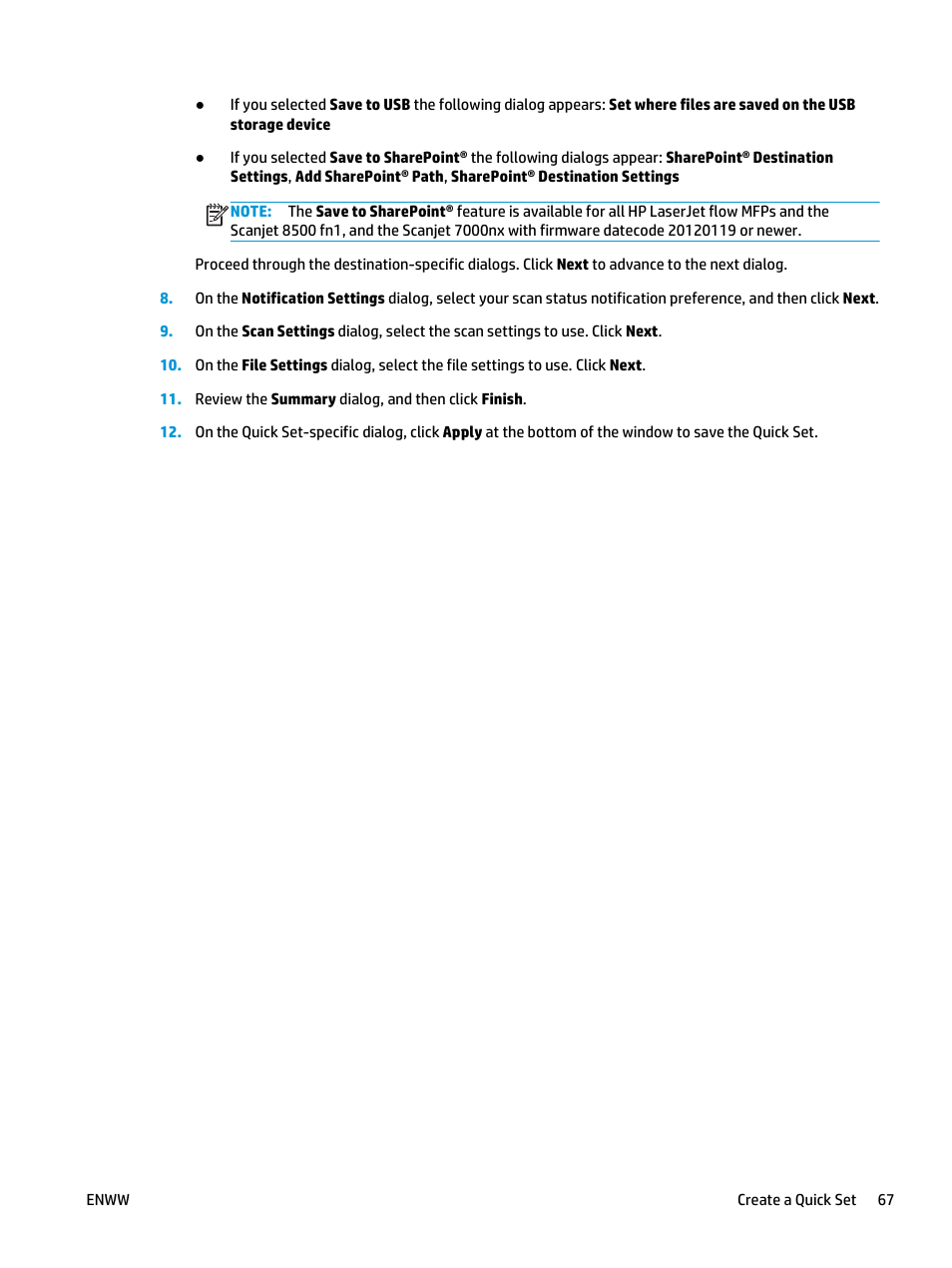 HP LaserJet Enterprise flow M830 Multifunction Printer series User Manual | Page 77 / 200
