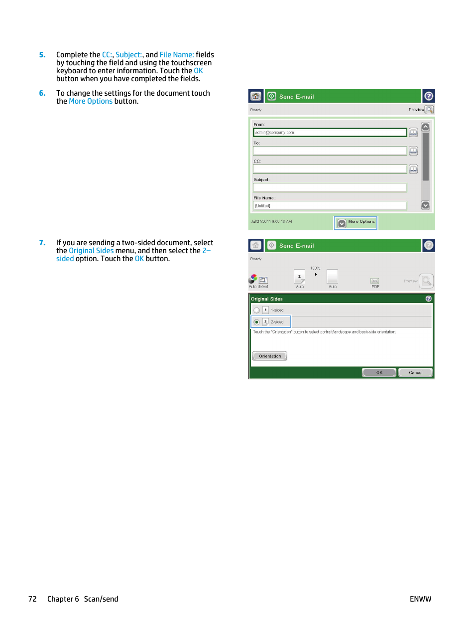 HP LaserJet Enterprise flow M830 Multifunction Printer series User Manual | Page 82 / 200