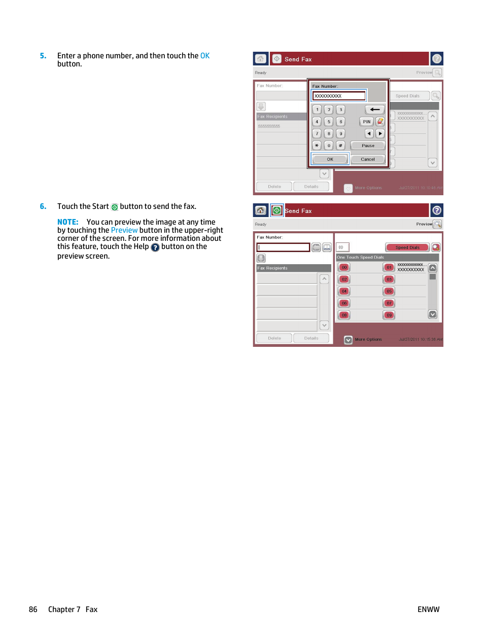 HP LaserJet Enterprise flow M830 Multifunction Printer series User Manual | Page 96 / 200