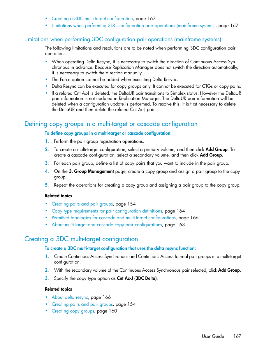 Creating a 3dc multi-target configuration, 167 creating a 3dc multi-target configuration | HP 9000 rp5405 Servers User Manual | Page 167 / 484