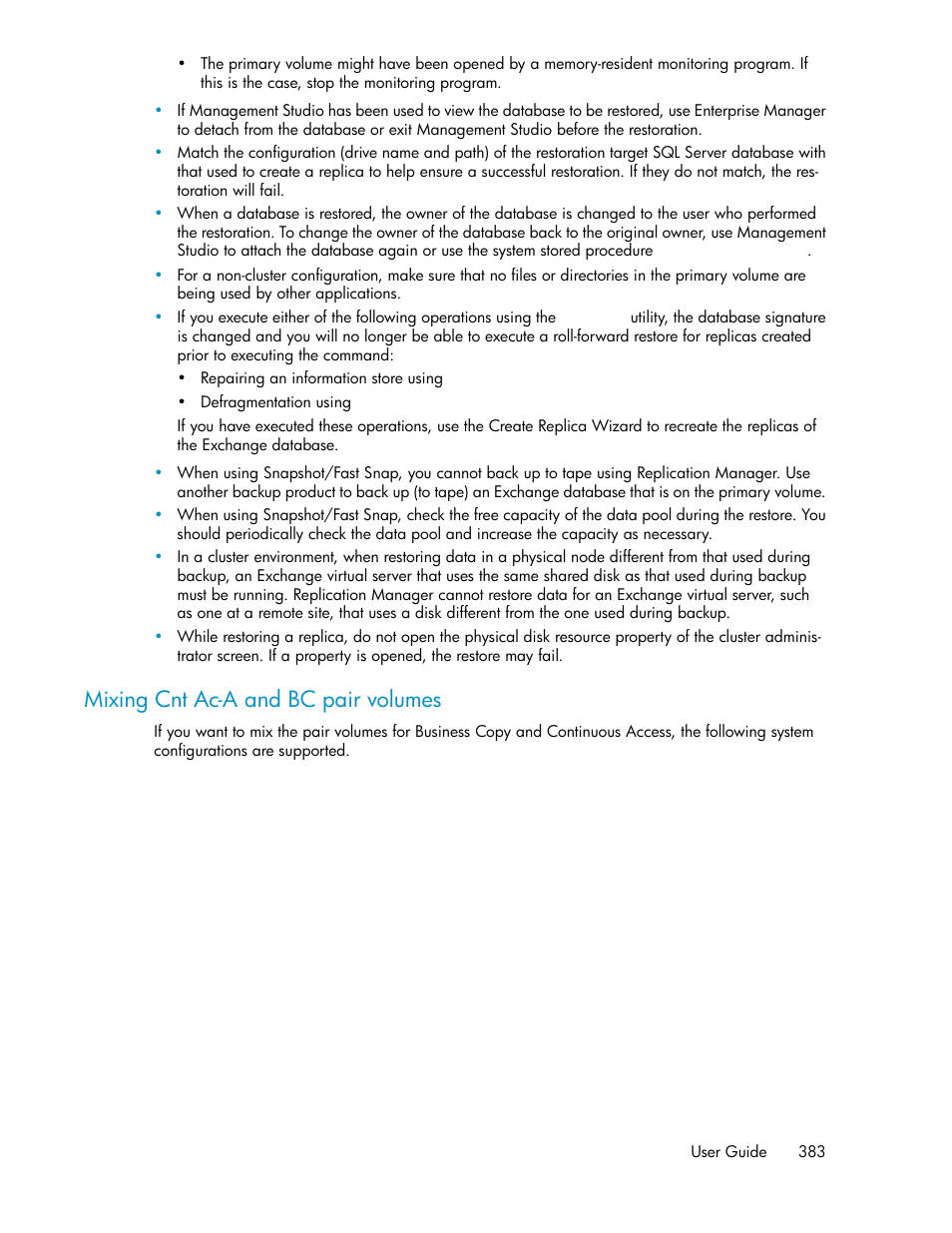 Mixing cnt ac-a and bc pair volumes | HP 9000 rp5405 Servers User Manual | Page 383 / 484