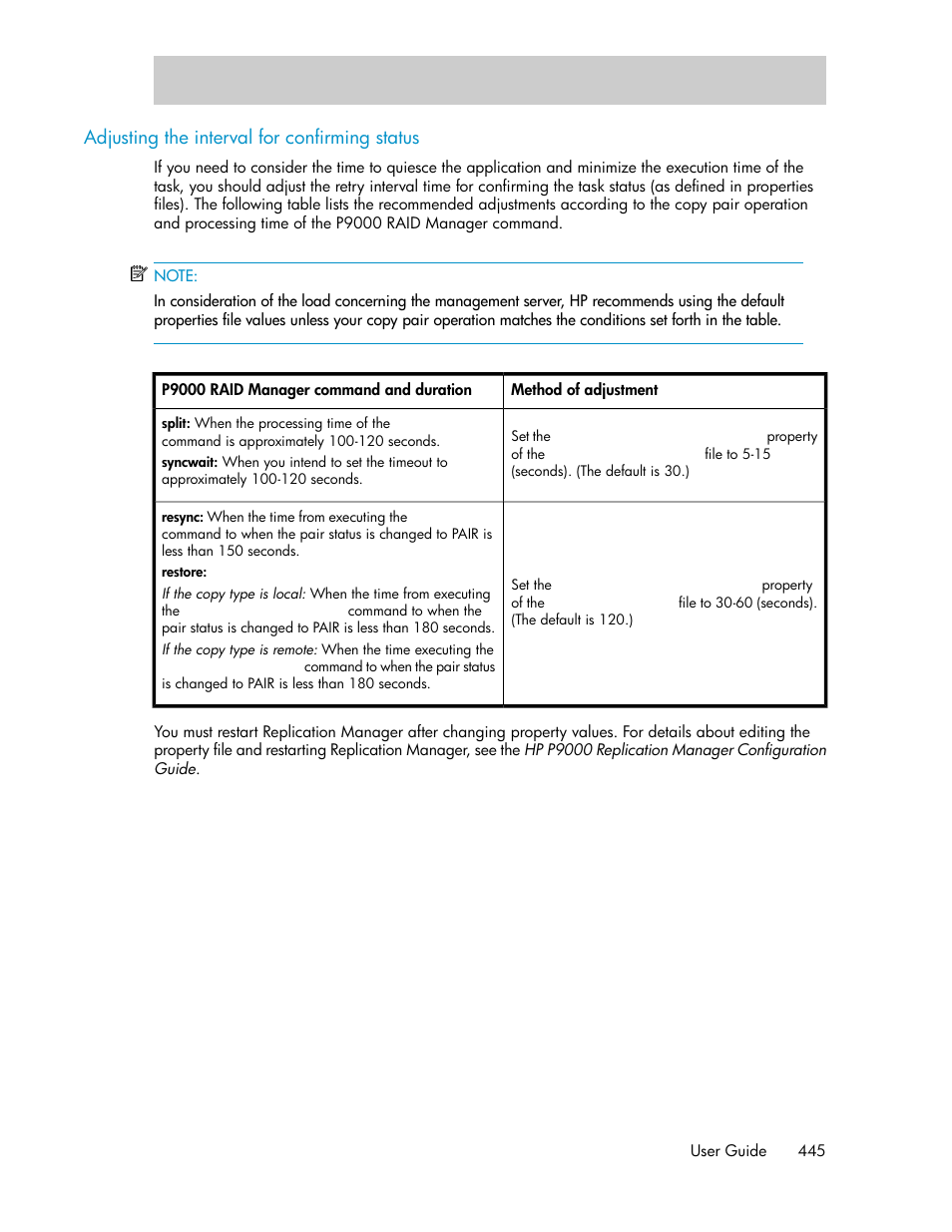 Adjusting the interval for confirming status | HP 9000 rp5405 Servers User Manual | Page 445 / 484