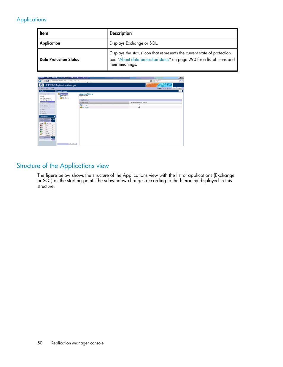 Structure of the applications view | HP 9000 rp5405 Servers User Manual | Page 50 / 484