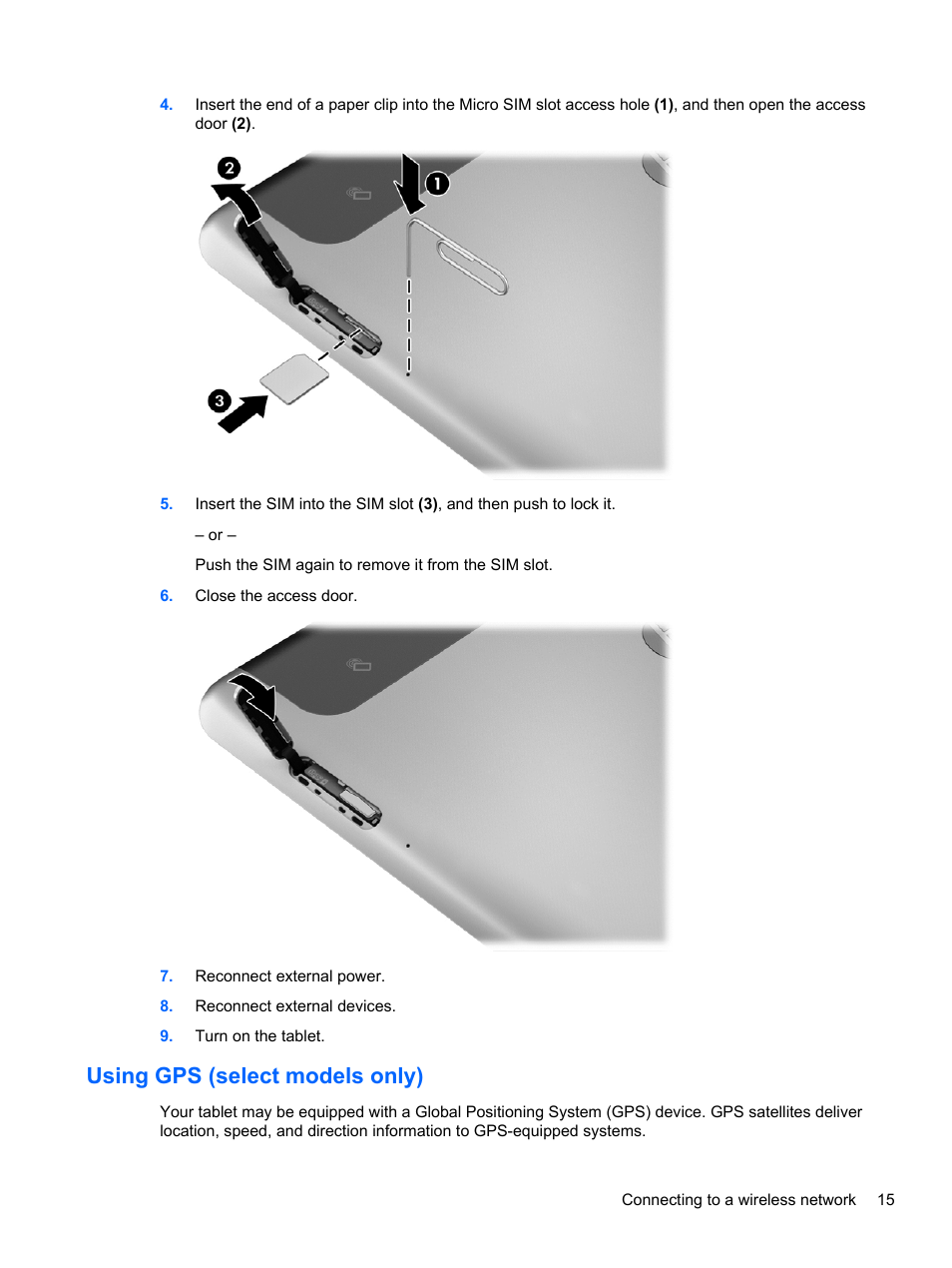 Using gps (select models only) | HP ElitePad 900 G1 Tablet User Manual | Page 23 / 57