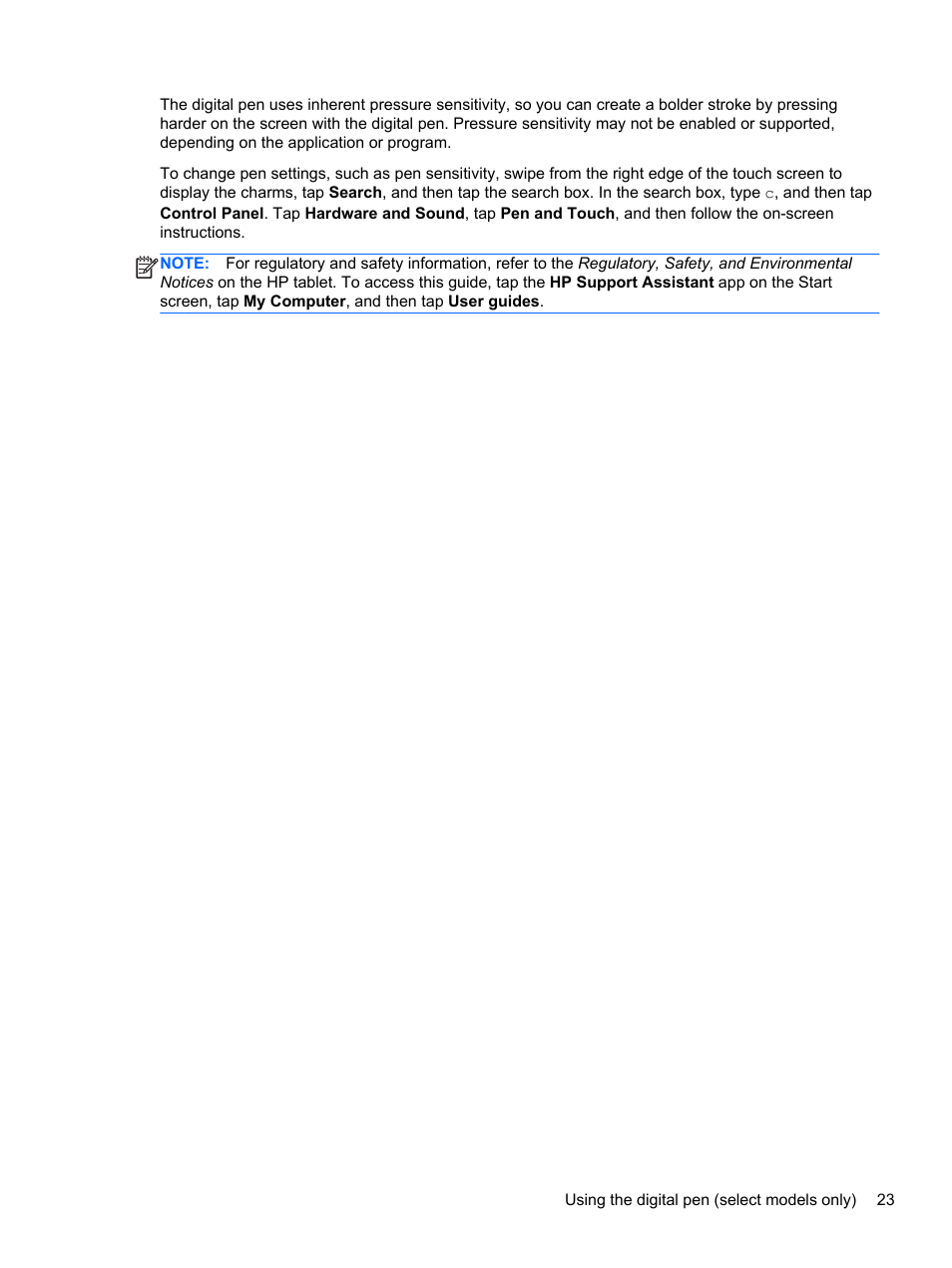 HP ElitePad 900 G1 Tablet User Manual | Page 31 / 57