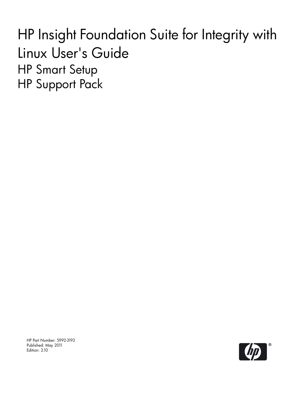 HP Integrity Essentials Pack for Linux Software User Manual | 66 pages