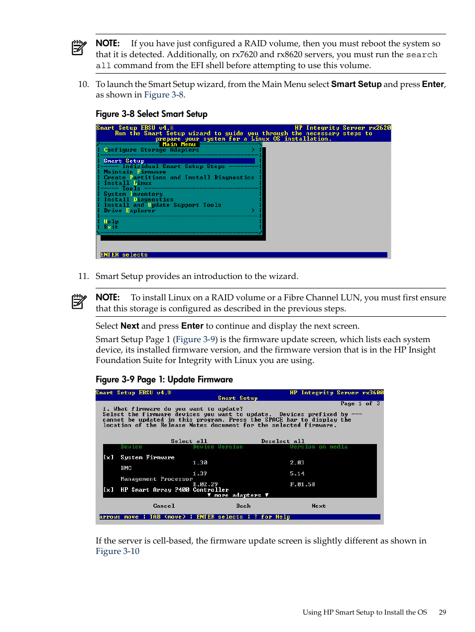 Select smart setup | HP Integrity Essentials Pack for Linux Software User Manual | Page 29 / 66