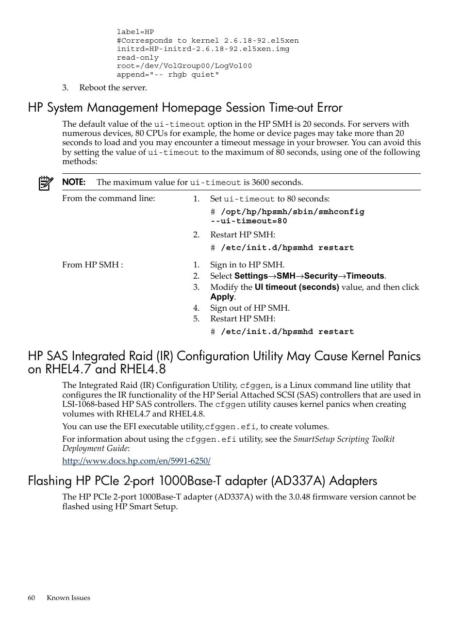 HP Integrity Essentials Pack for Linux Software User Manual | Page 60 / 66