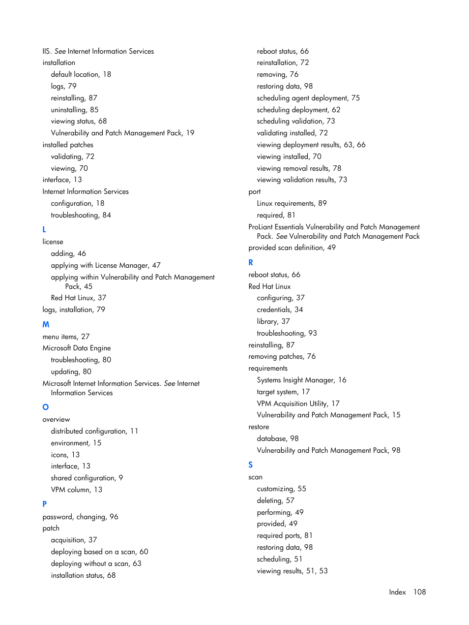 HP Insight Vulnerability and Patch Manager Software User Manual | Page 108 / 110