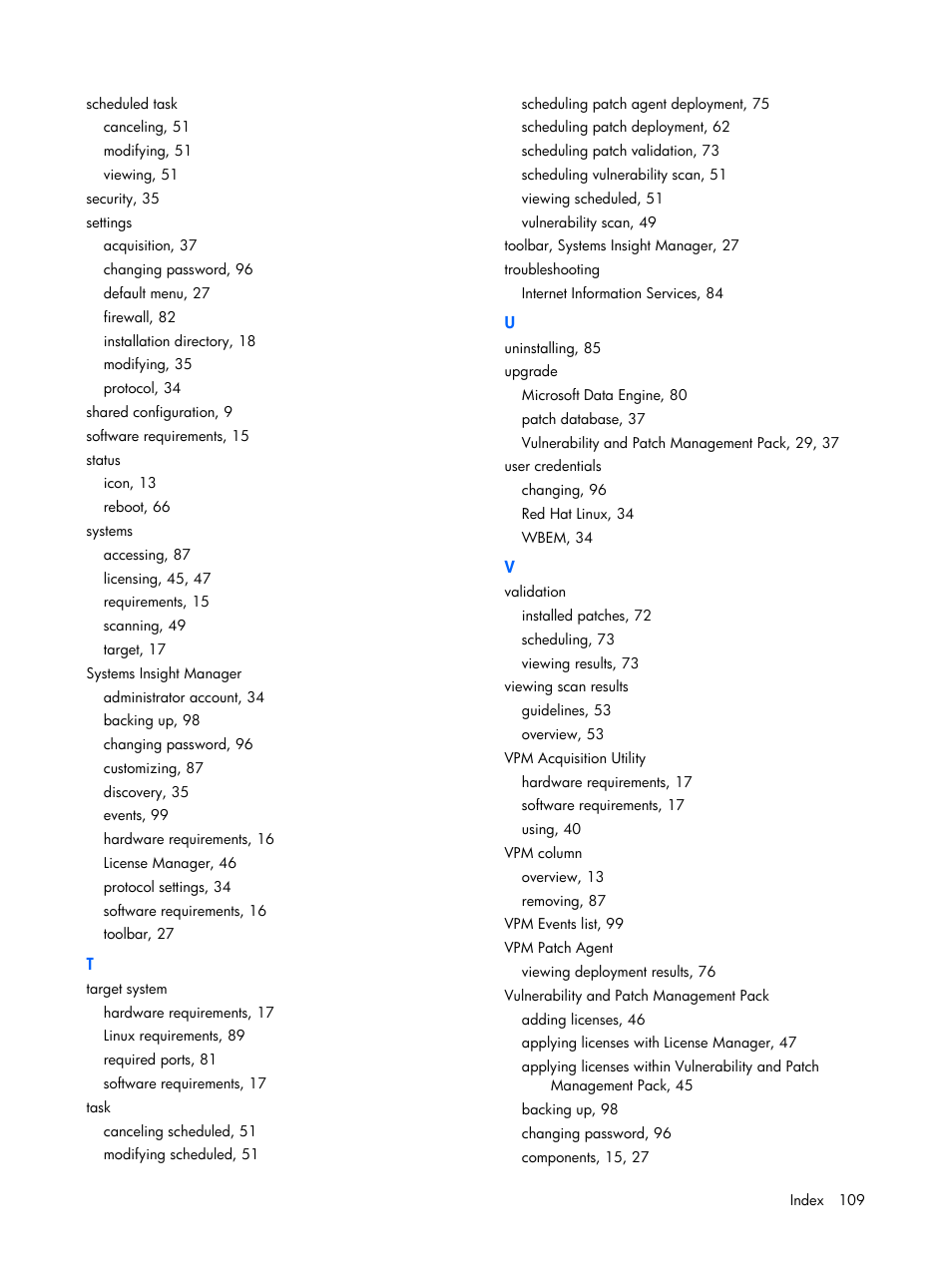 HP Insight Vulnerability and Patch Manager Software User Manual | Page 109 / 110