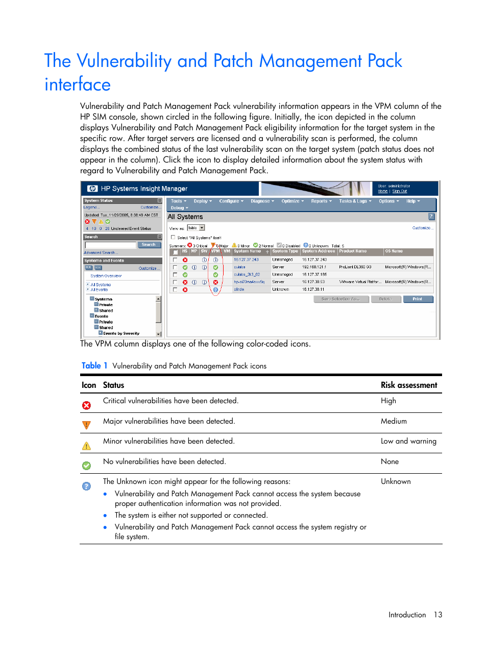 HP Insight Vulnerability and Patch Manager Software User Manual | Page 13 / 110