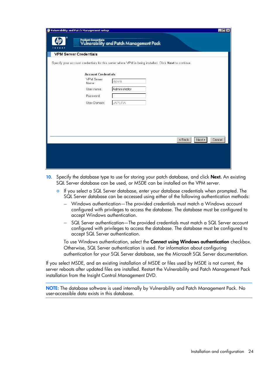 HP Insight Vulnerability and Patch Manager Software User Manual | Page 24 / 110