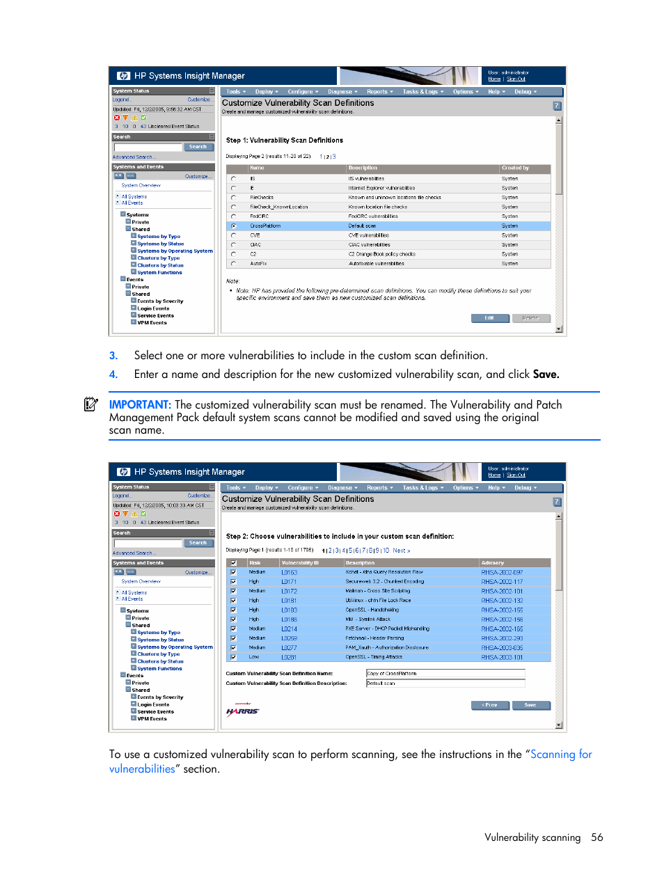 HP Insight Vulnerability and Patch Manager Software User Manual | Page 56 / 110