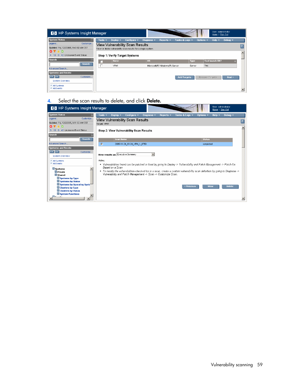 HP Insight Vulnerability and Patch Manager Software User Manual | Page 59 / 110