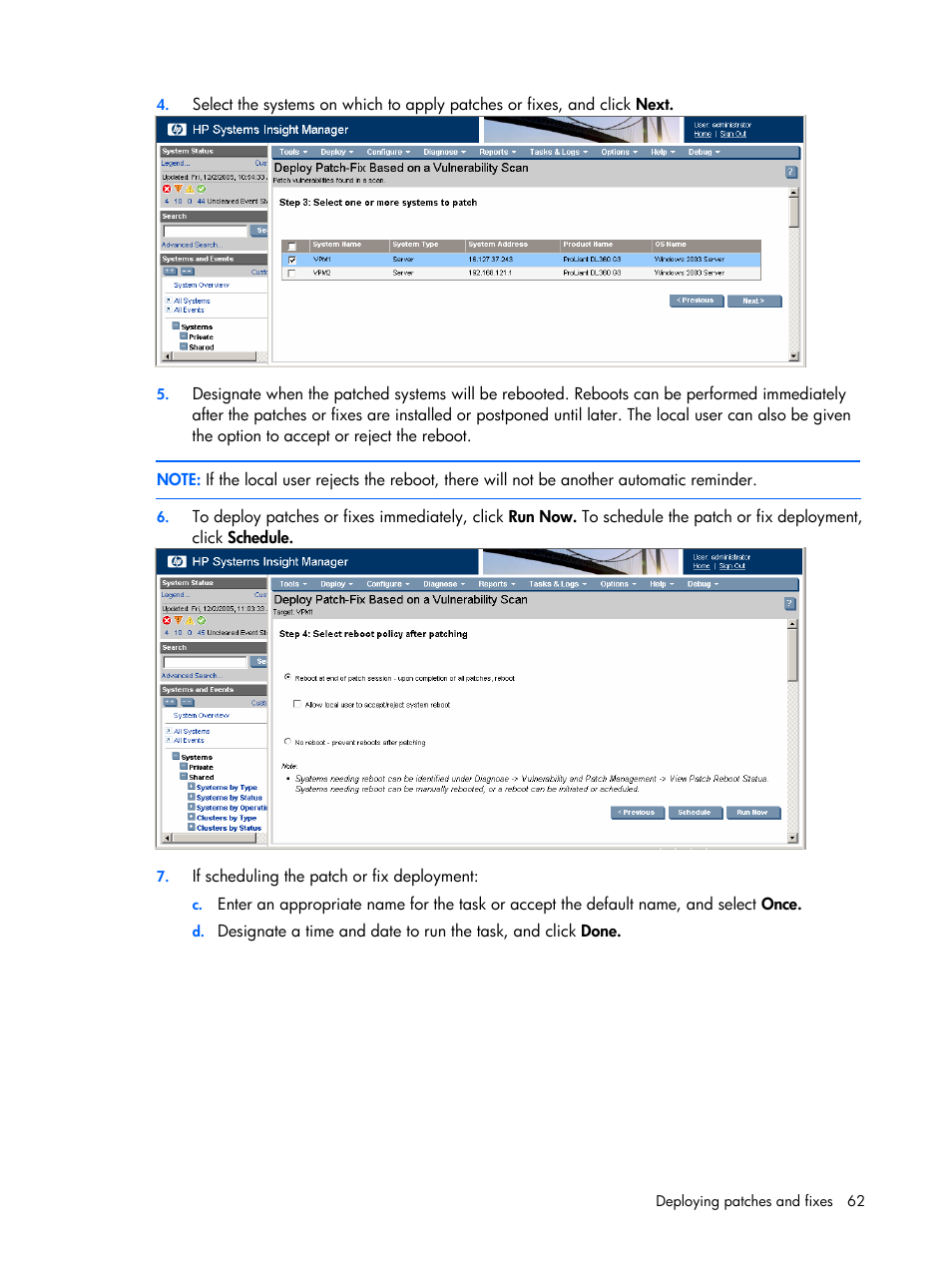 HP Insight Vulnerability and Patch Manager Software User Manual | Page 62 / 110