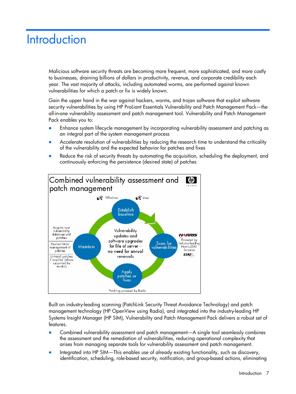 Introduction | HP Insight Vulnerability and Patch Manager Software User Manual | Page 7 / 110