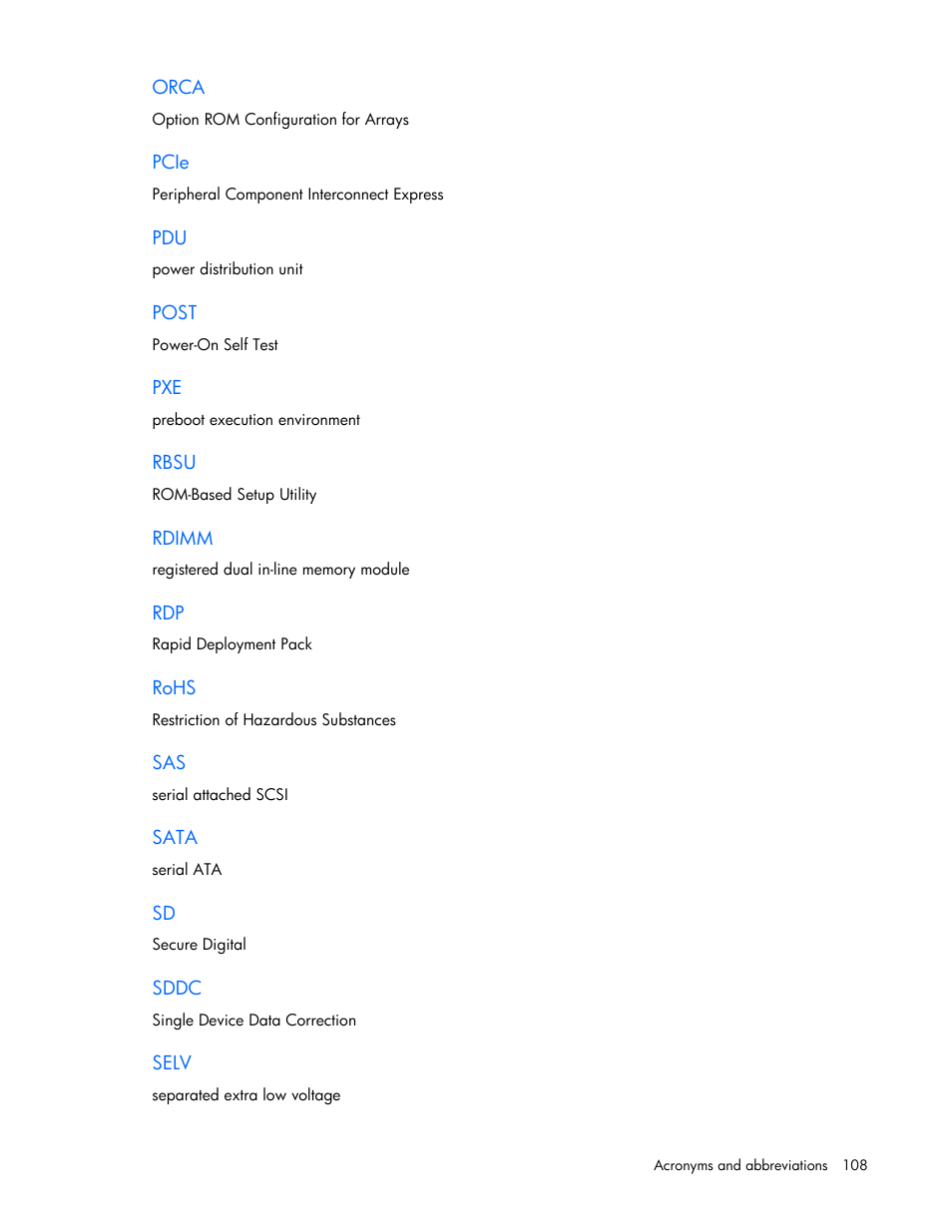 HP ProLiant DL360e Gen8 Server User Manual | Page 108 / 114