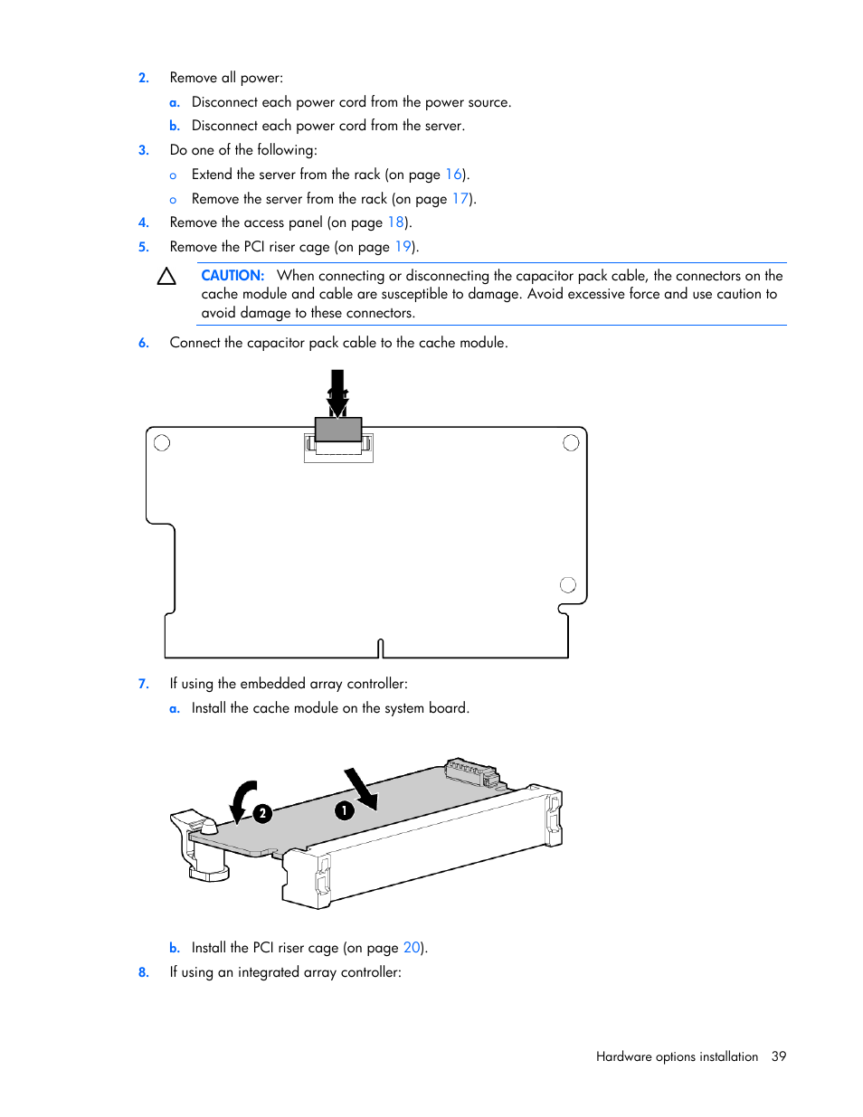 HP ProLiant DL360e Gen8 Server User Manual | Page 39 / 114