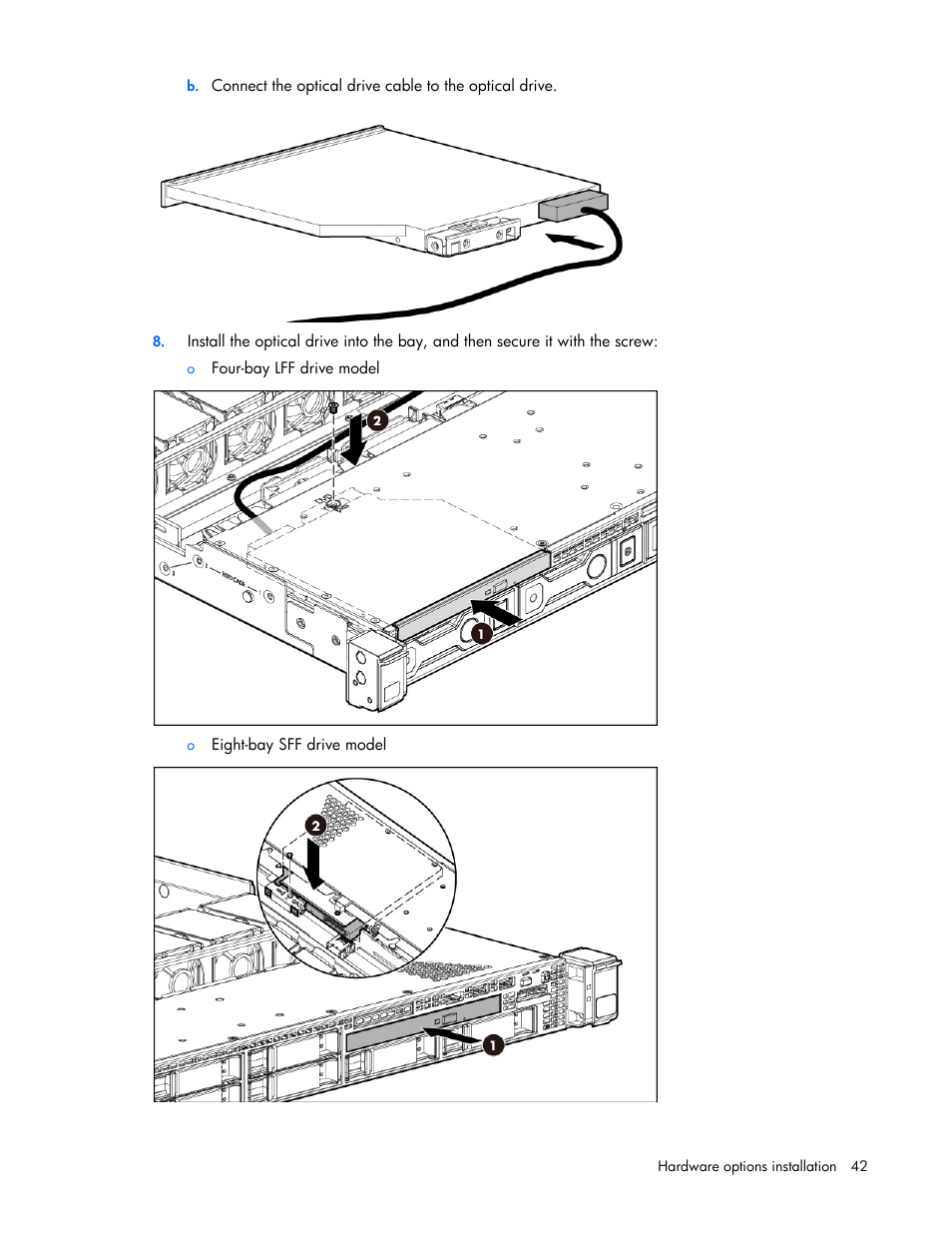 HP ProLiant DL360e Gen8 Server User Manual | Page 42 / 114