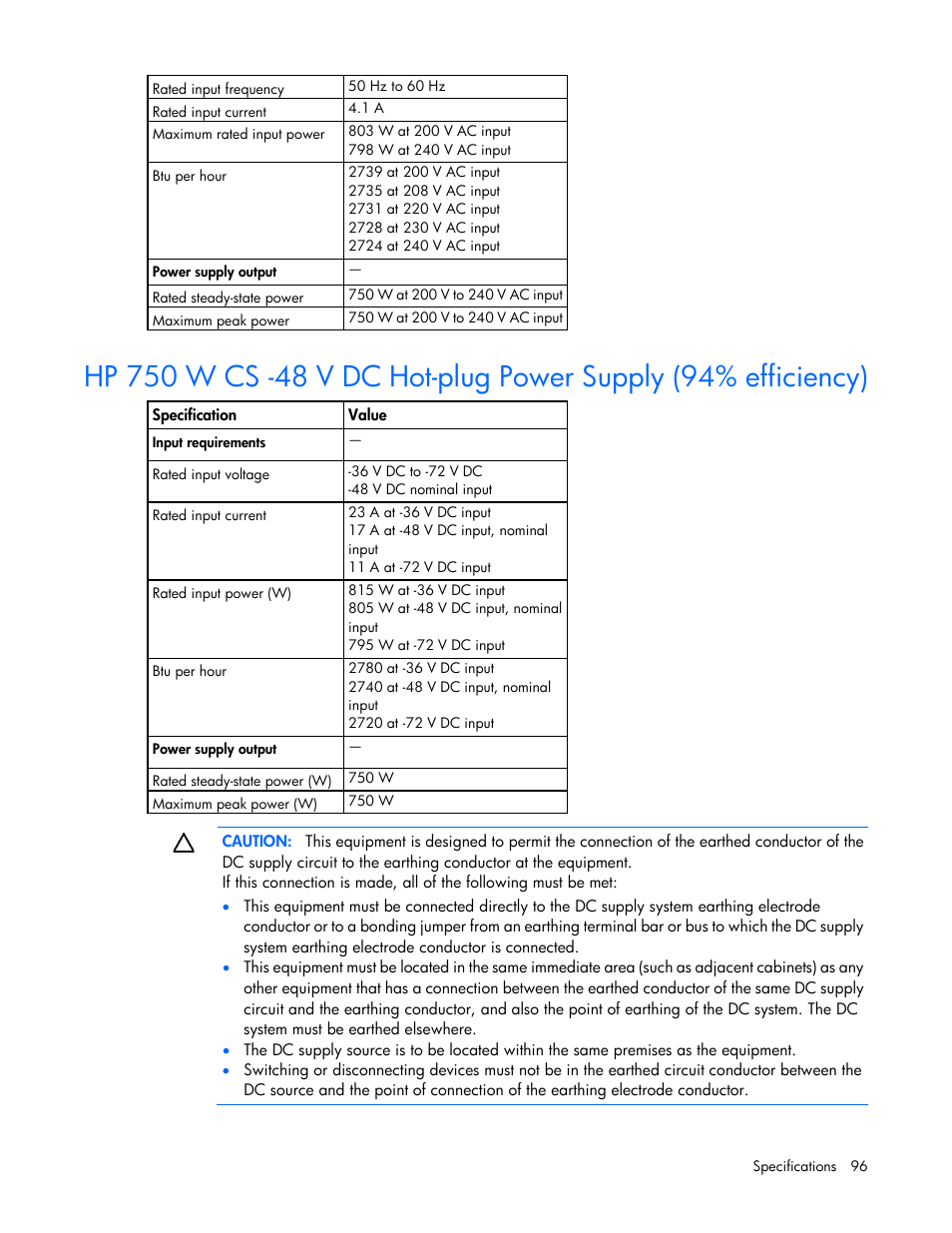 HP ProLiant DL360e Gen8 Server User Manual | Page 96 / 114