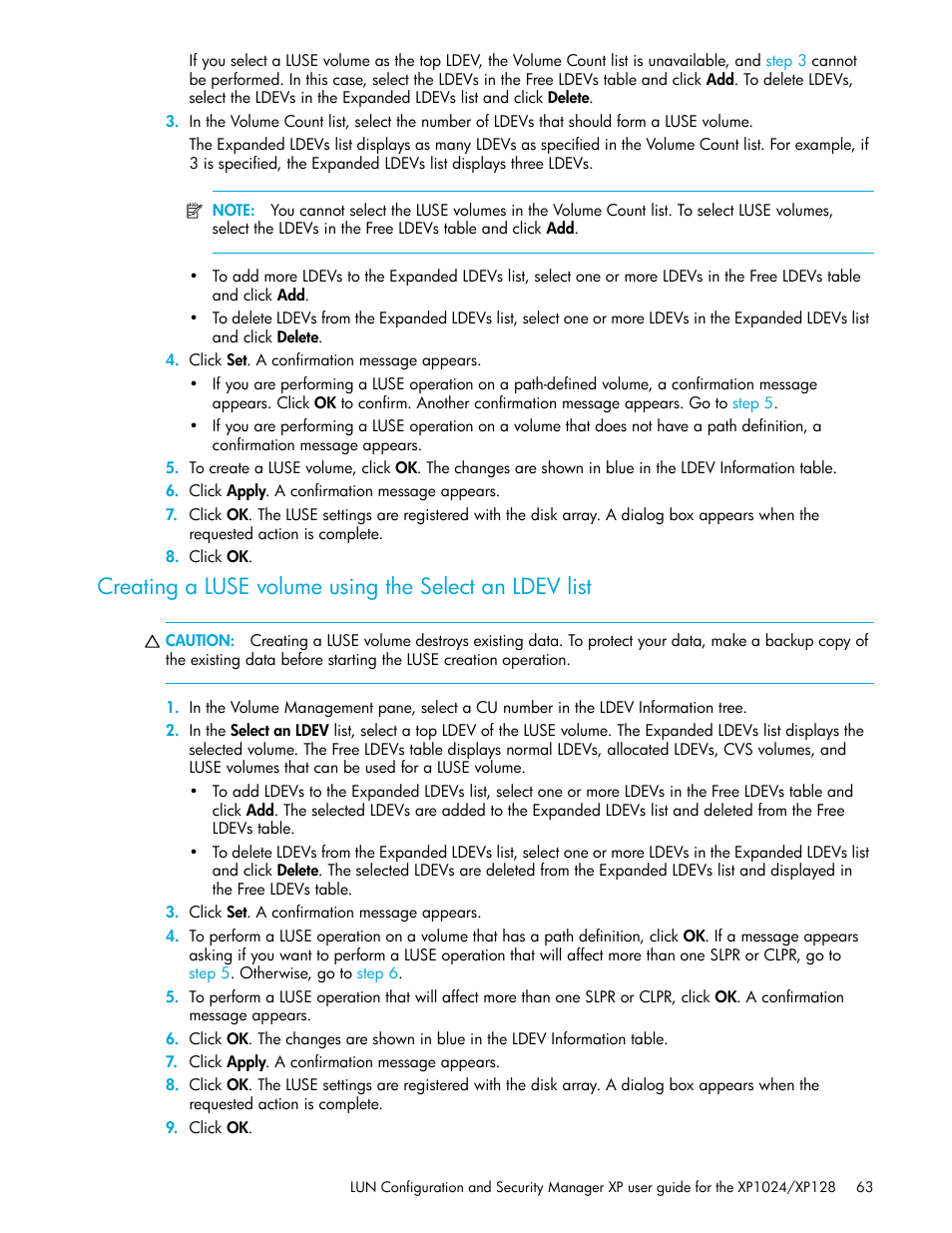 HP StorageWorks XP Remote Web Console Software User Manual | Page 63 / 88