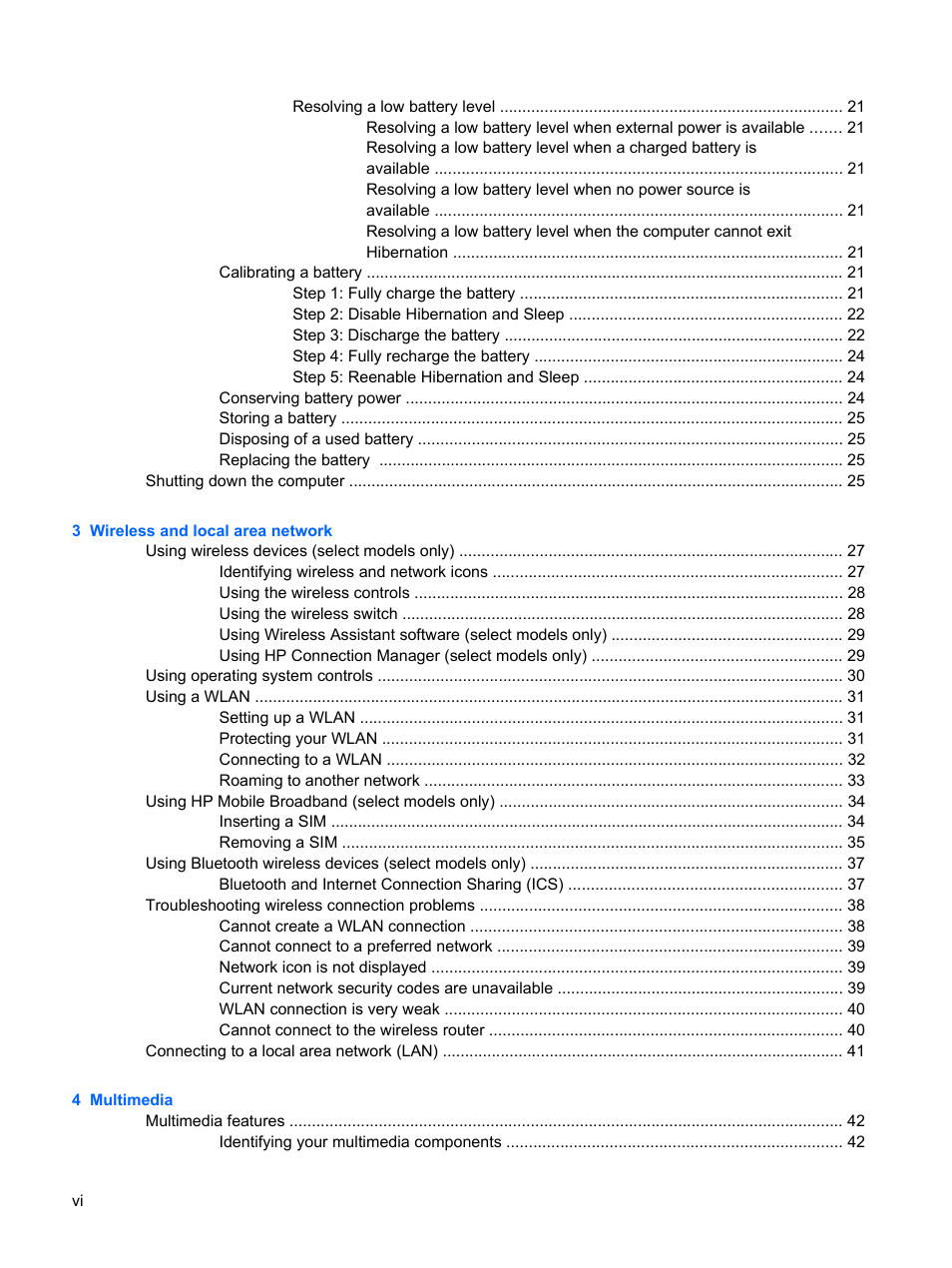 HP Mini 5102 User Manual | Page 6 / 131