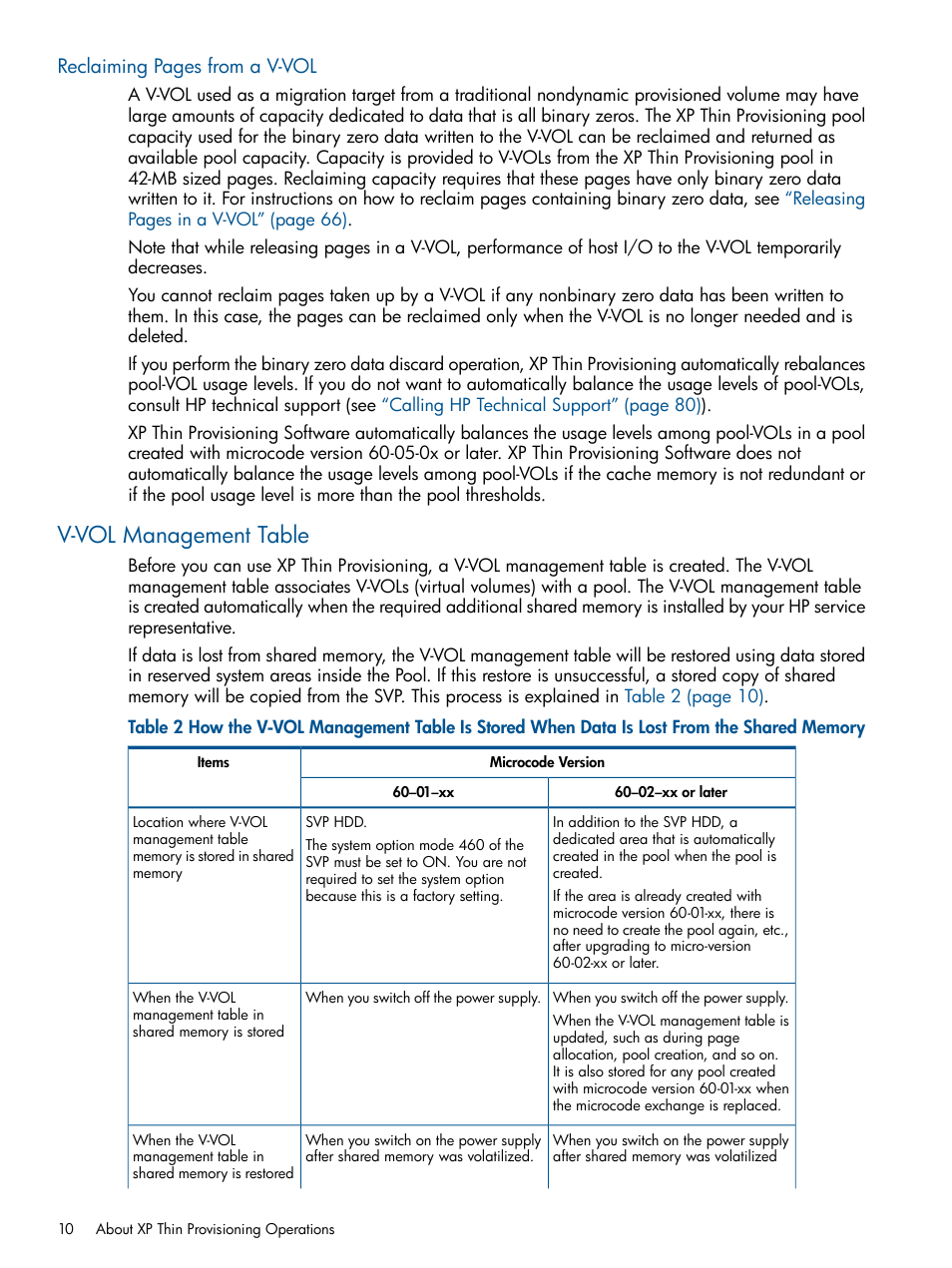 V-vol management table | HP StorageWorks XP Remote Web Console Software User Manual | Page 10 / 87