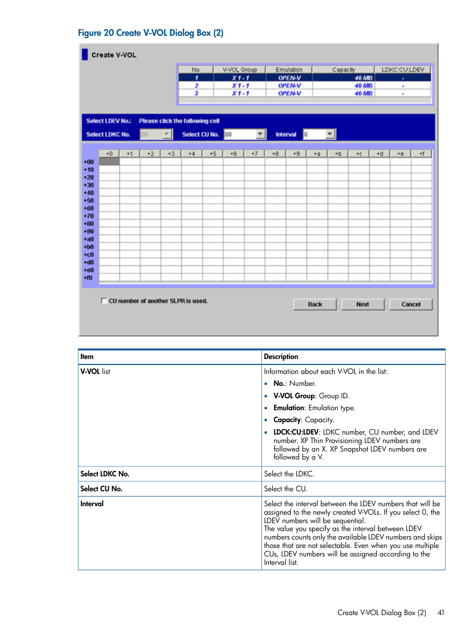 Create v-vol | HP StorageWorks XP Remote Web Console Software User Manual | Page 41 / 87