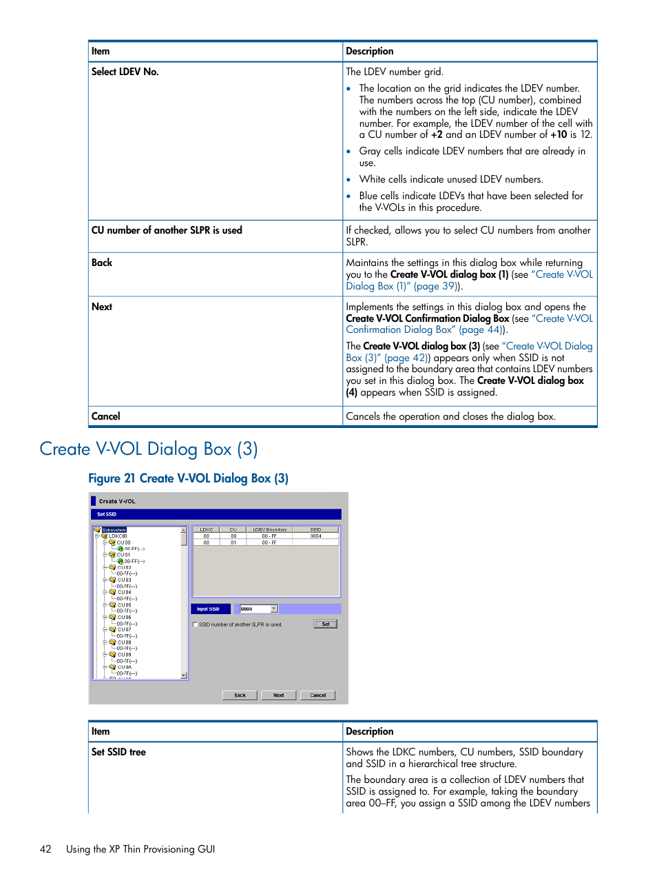 Create v-vol dialog box (3) | HP StorageWorks XP Remote Web Console Software User Manual | Page 42 / 87