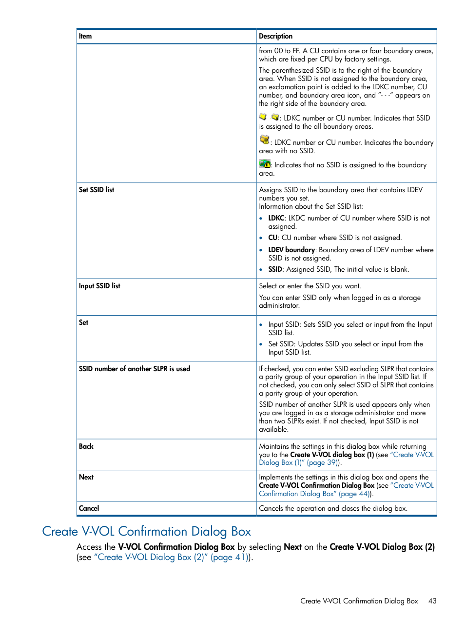 Create v-vol confirmation dialog box | HP StorageWorks XP Remote Web Console Software User Manual | Page 43 / 87