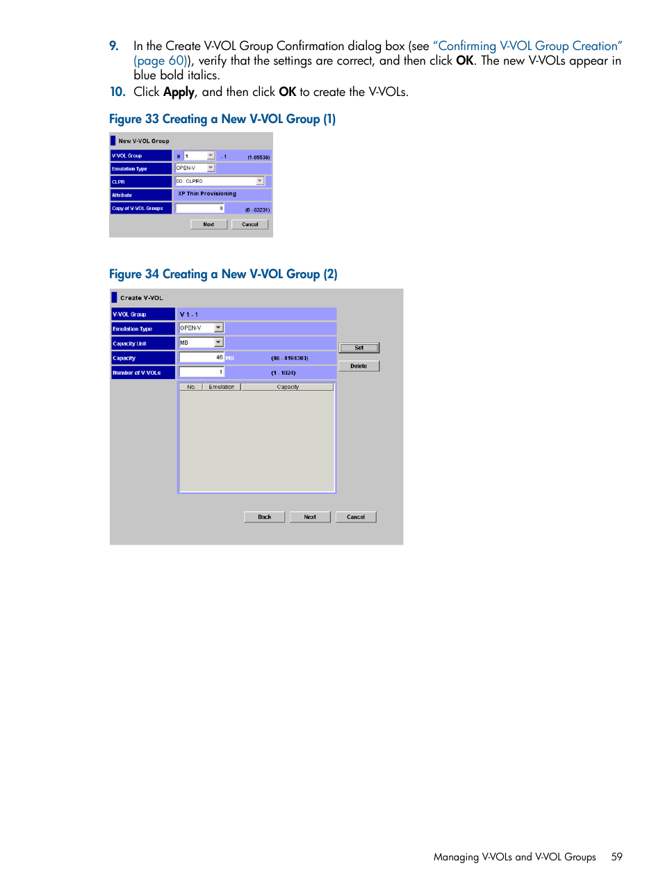 Creating | HP StorageWorks XP Remote Web Console Software User Manual | Page 59 / 87