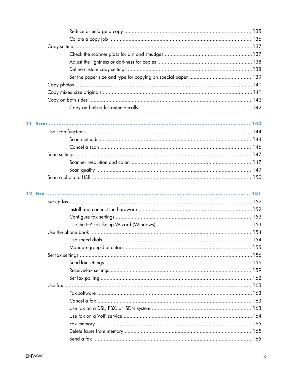 HP Officejet Pro X576 Multifunction Printer series User Manual | Page 11 / 336