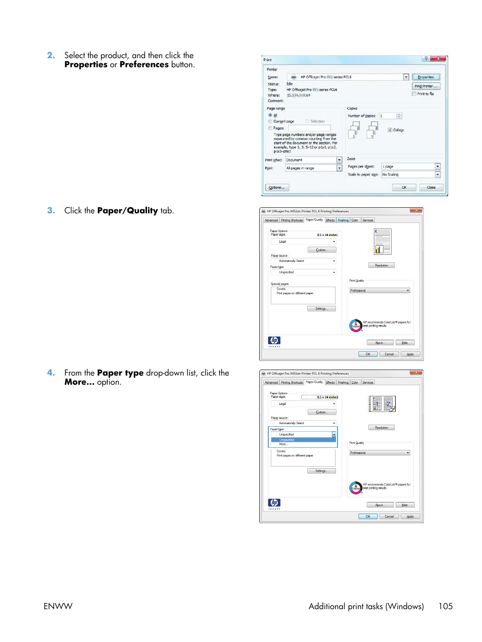 HP Officejet Pro X576 Multifunction Printer series User Manual | Page 121 / 336