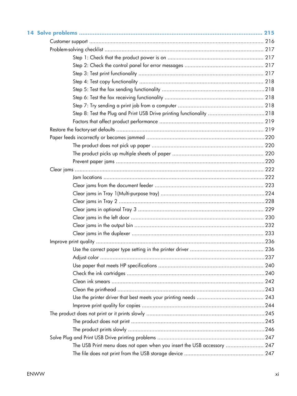 HP Officejet Pro X576 Multifunction Printer series User Manual | Page 13 / 336