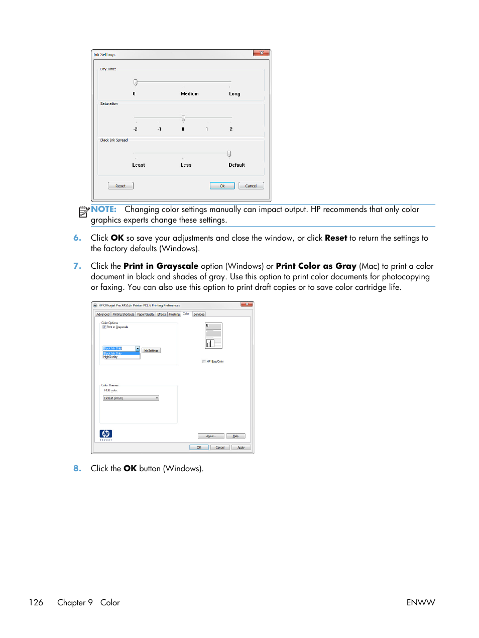 HP Officejet Pro X576 Multifunction Printer series User Manual | Page 142 / 336