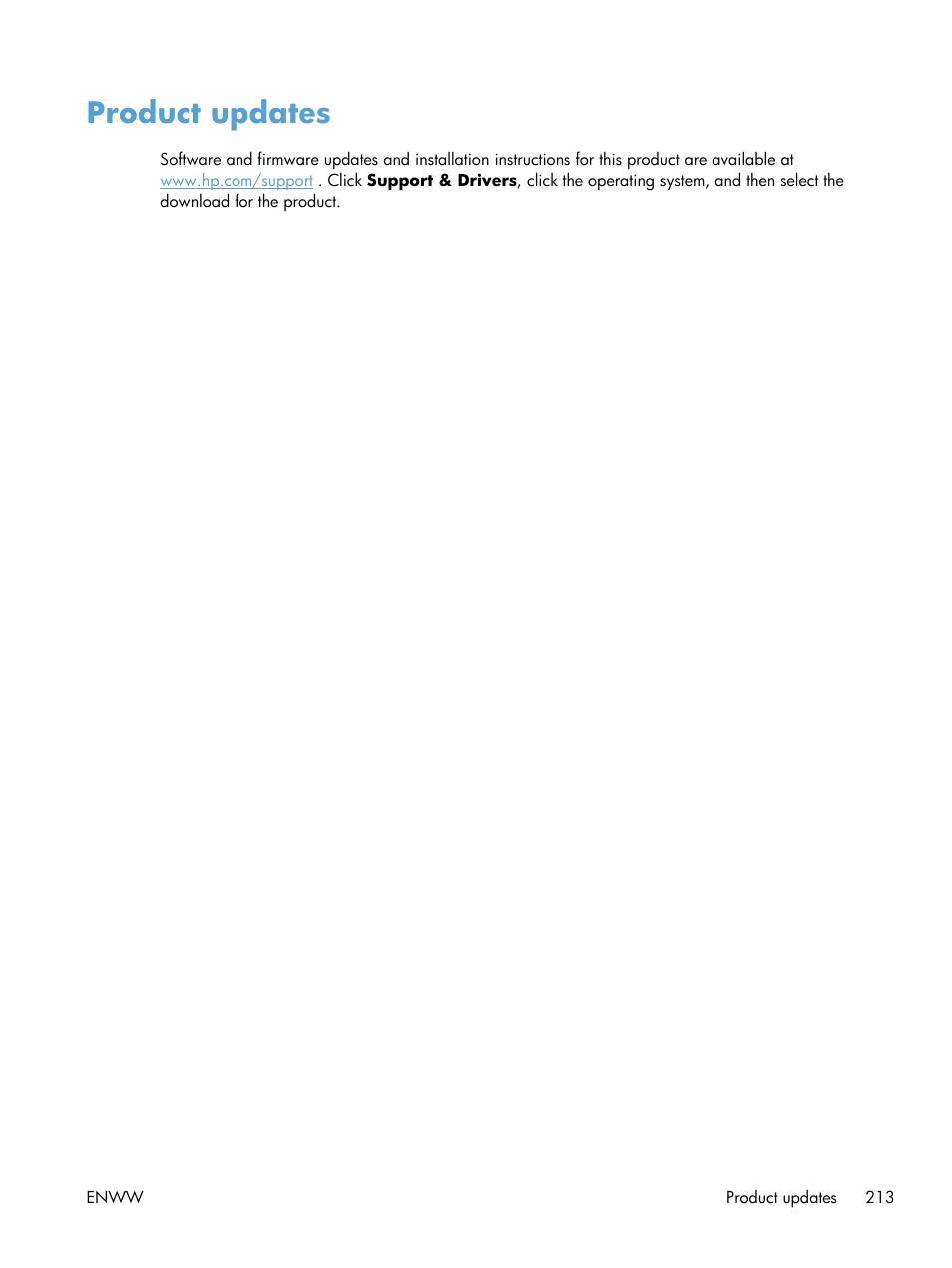 Product updates | HP Officejet Pro X576 Multifunction Printer series User Manual | Page 229 / 336
