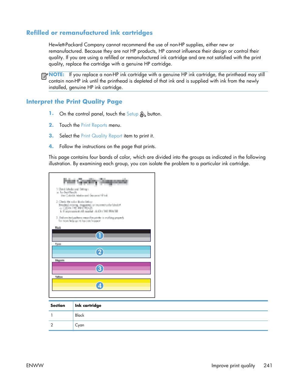 Refilled or remanufactured ink cartridges | HP Officejet Pro X576 Multifunction Printer series User Manual | Page 257 / 336