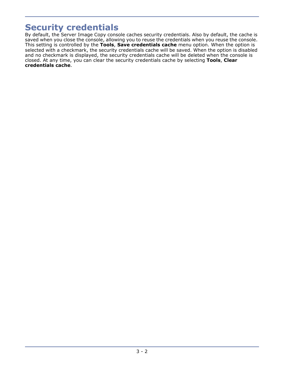 Security credentials, Security credentials -2 | HP Storage Mirroring V5 Software User Manual | Page 12 / 42