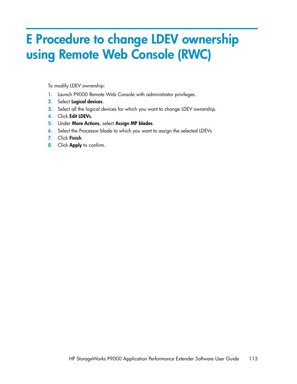 HP XP Application Performance Extender Software User Manual | Page 113 / 120