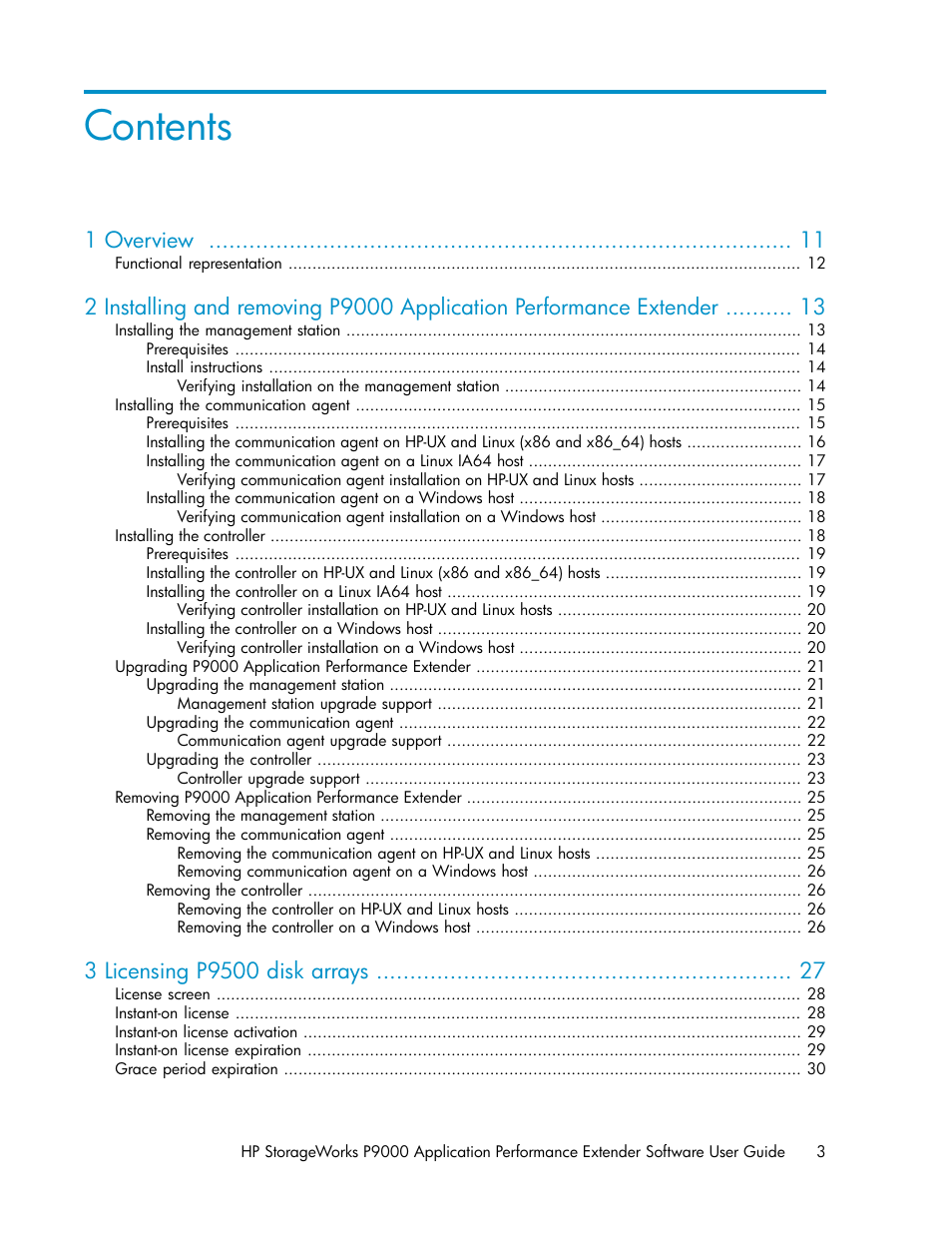 HP XP Application Performance Extender Software User Manual | Page 3 / 120