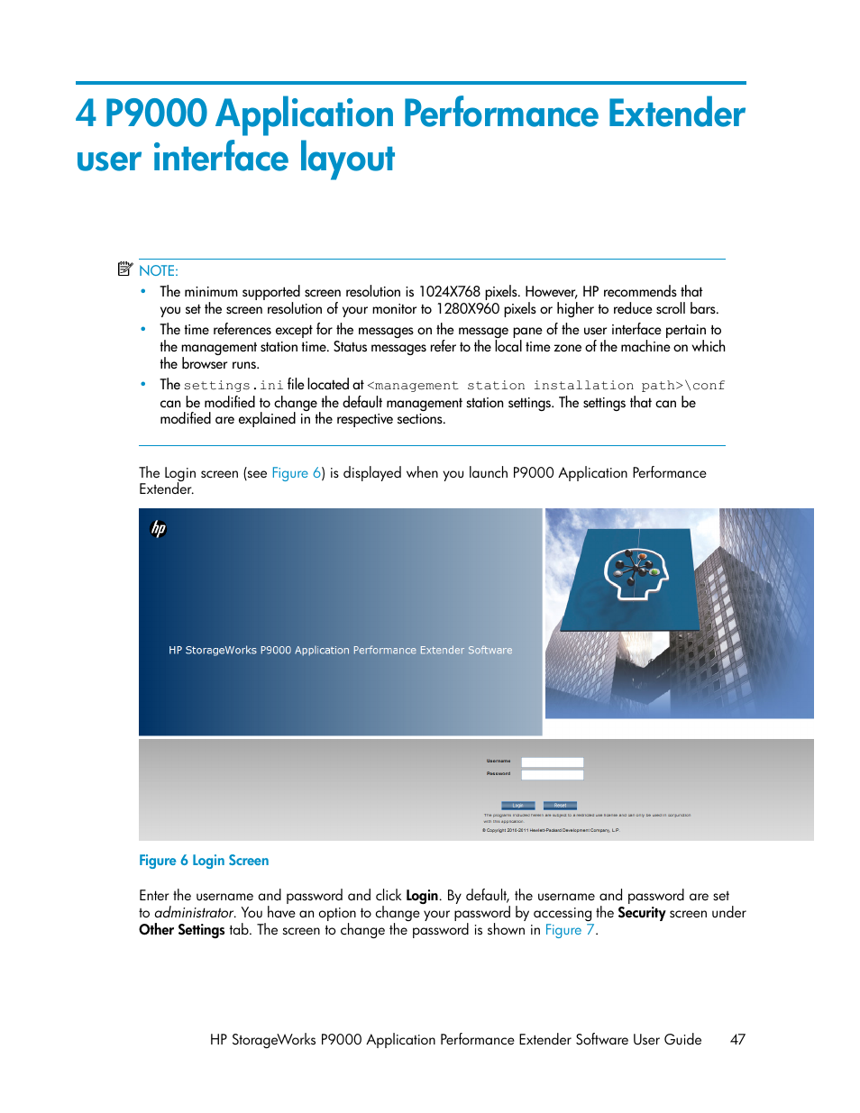 Login screen | HP XP Application Performance Extender Software User Manual | Page 47 / 120