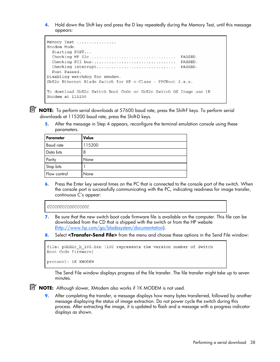 HP ProLiant xw460c Blade Workstation User Manual | Page 38 / 58