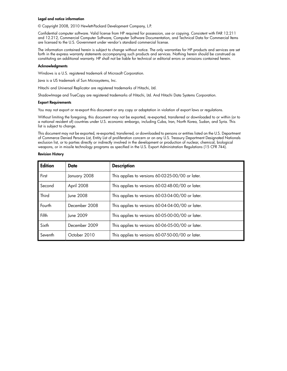 HP XP Array Manager Software User Manual | Page 2 / 56