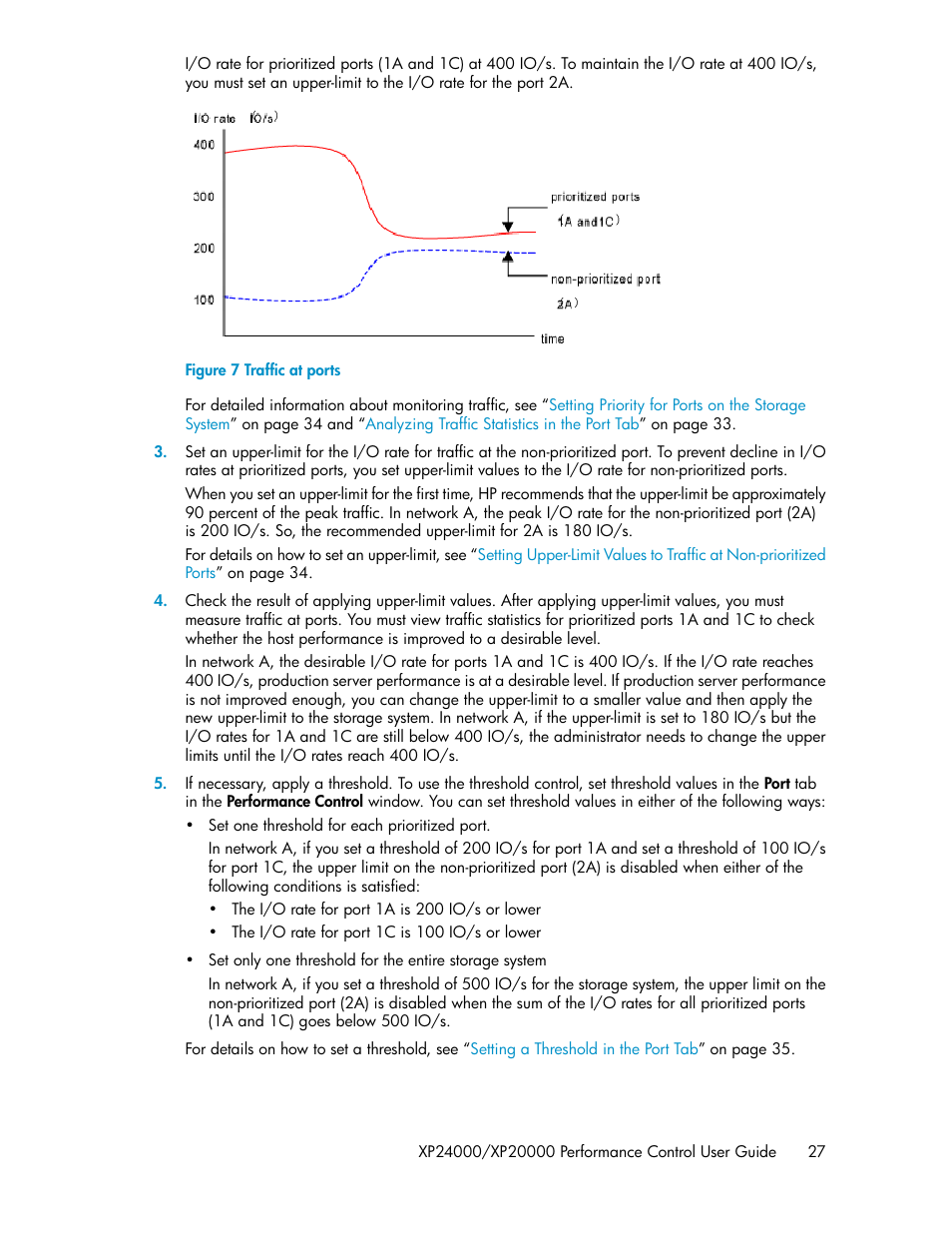 Traffic at ports | HP XP Array Manager Software User Manual | Page 27 / 56