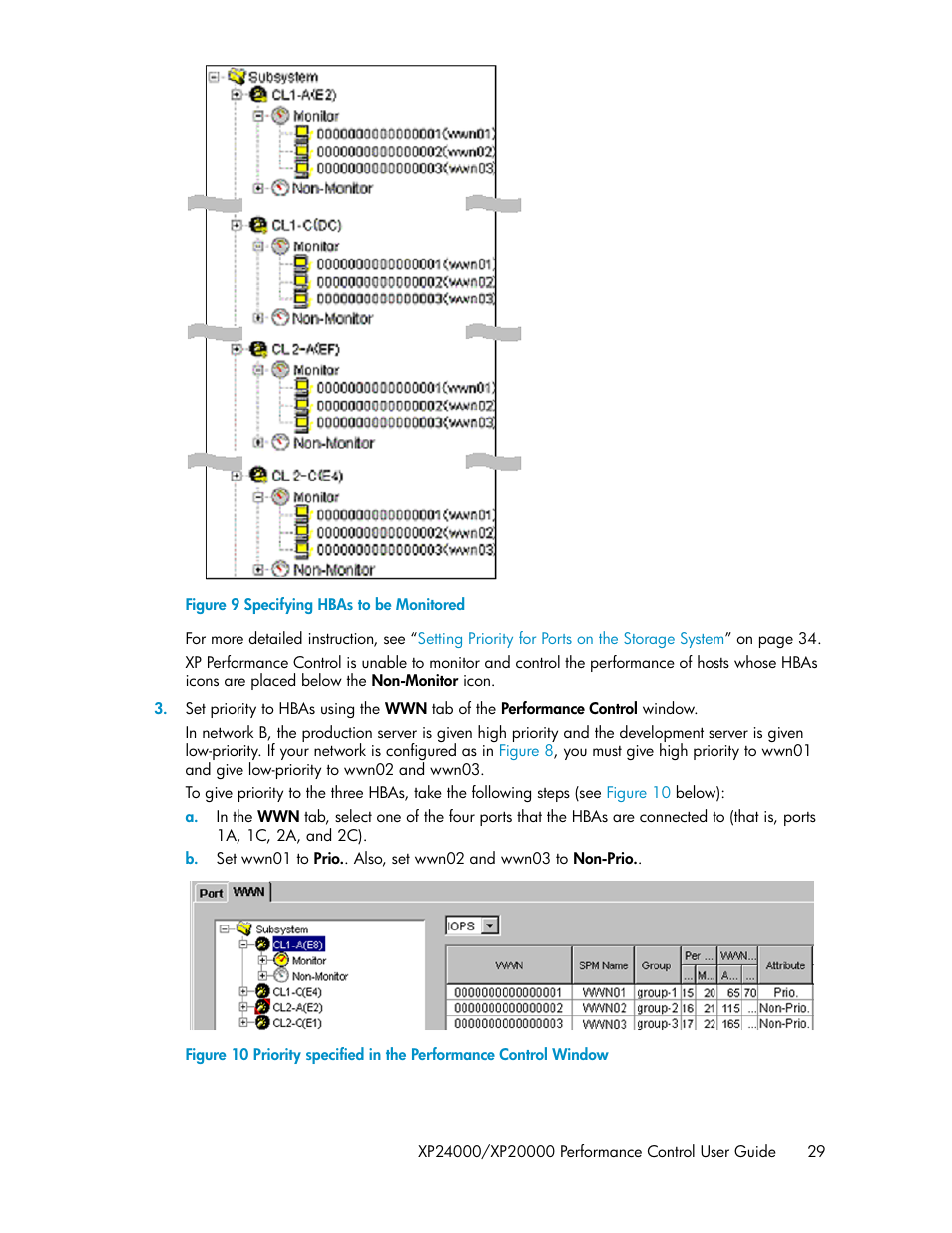 Specifying hbas to be monitored | HP XP Array Manager Software User Manual | Page 29 / 56