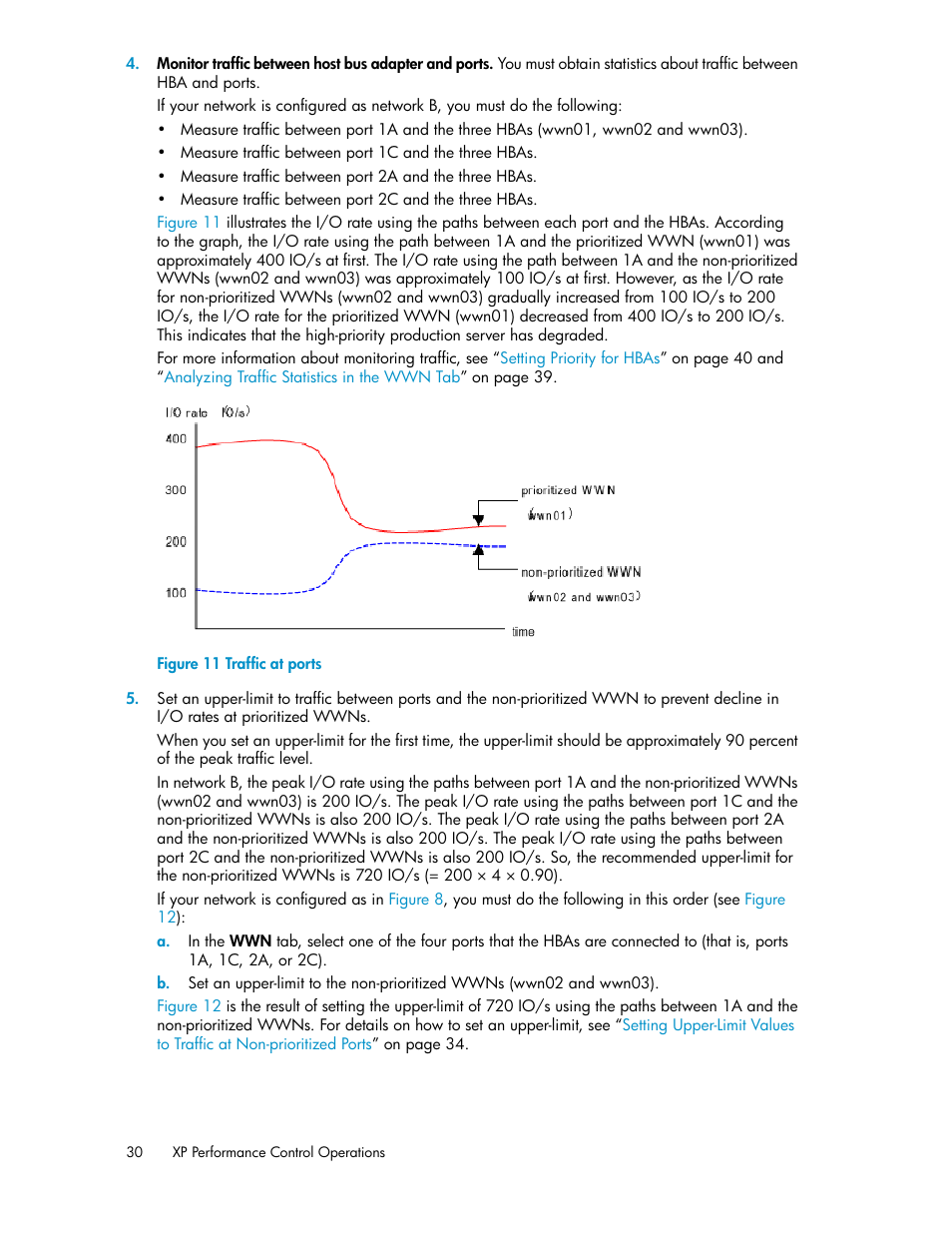 Traffic at ports | HP XP Array Manager Software User Manual | Page 30 / 56