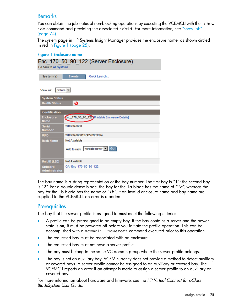 Remarks, Prerequisites | HP Virtual Connect Enterprise Manager Software User Manual | Page 25 / 113