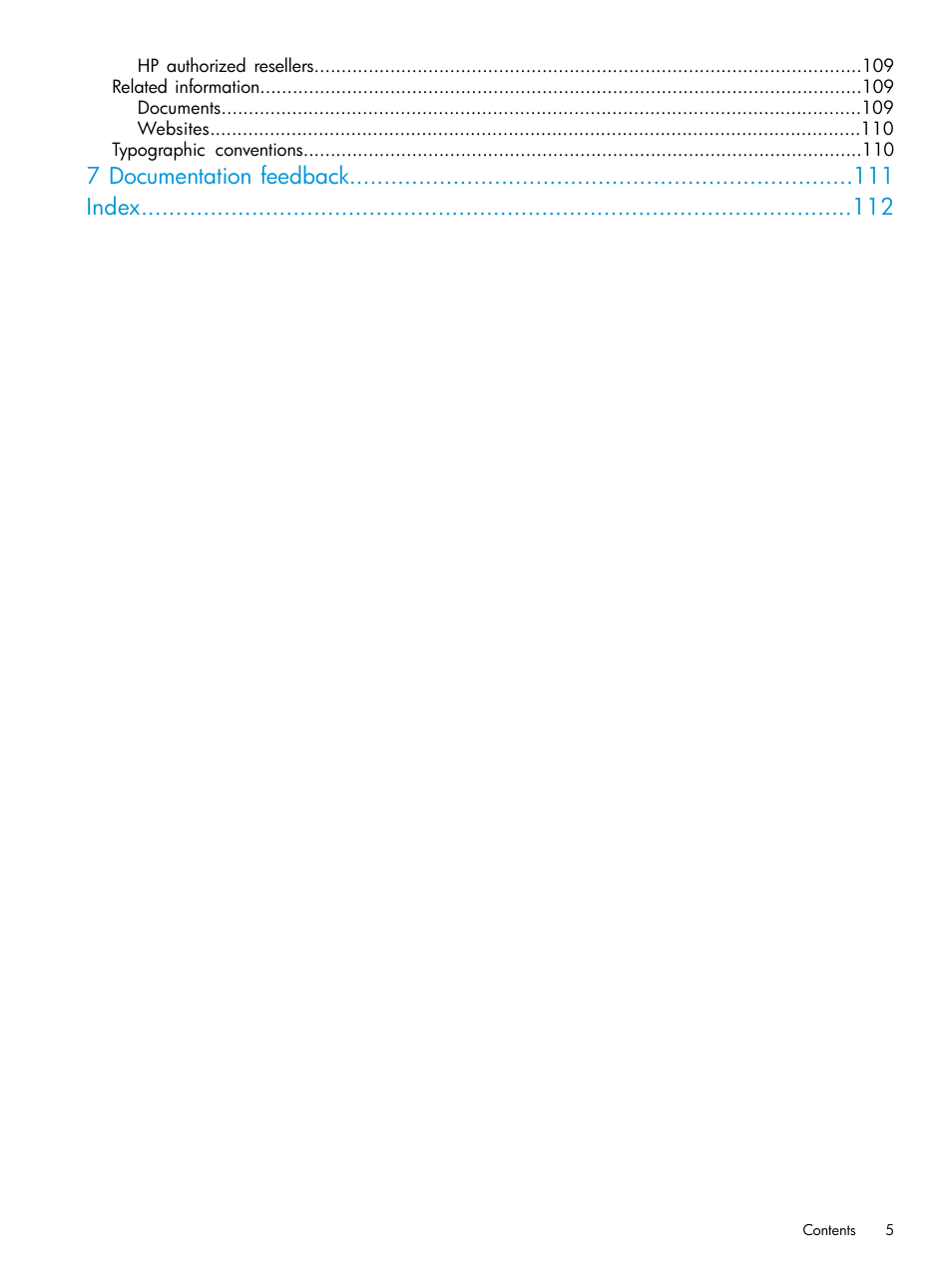 7 documentation feedback index | HP Virtual Connect Enterprise Manager Software User Manual | Page 5 / 113