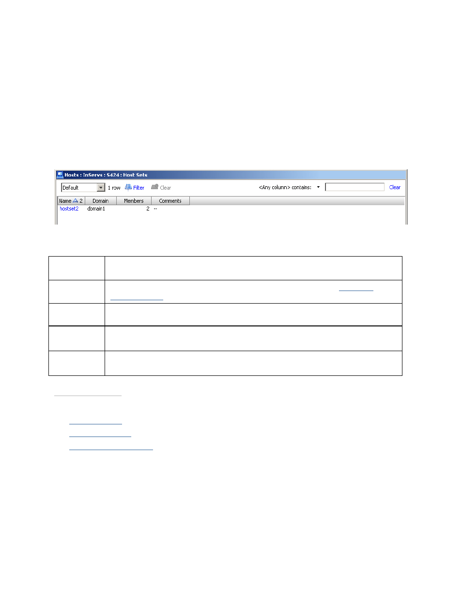 Viewing host sets | HP 3PAR T-Class Storage Systems User Manual | Page 207 / 475